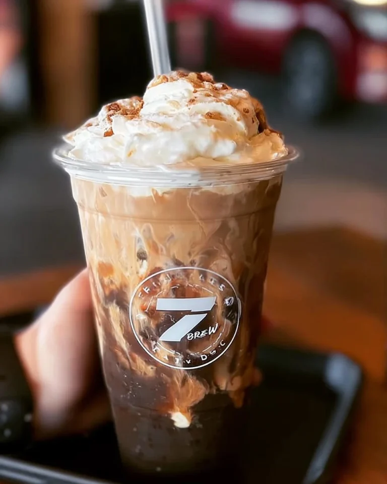 7Brew coffee and beverage ordering at a local store