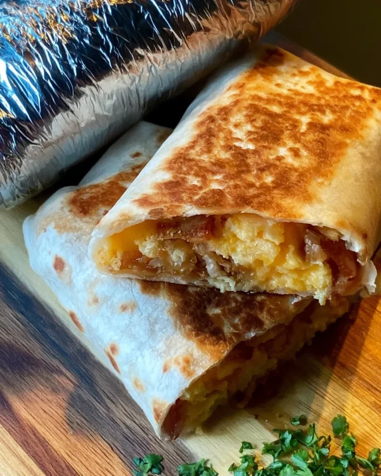 Grilled breakfast burritos prepared for a group gathering