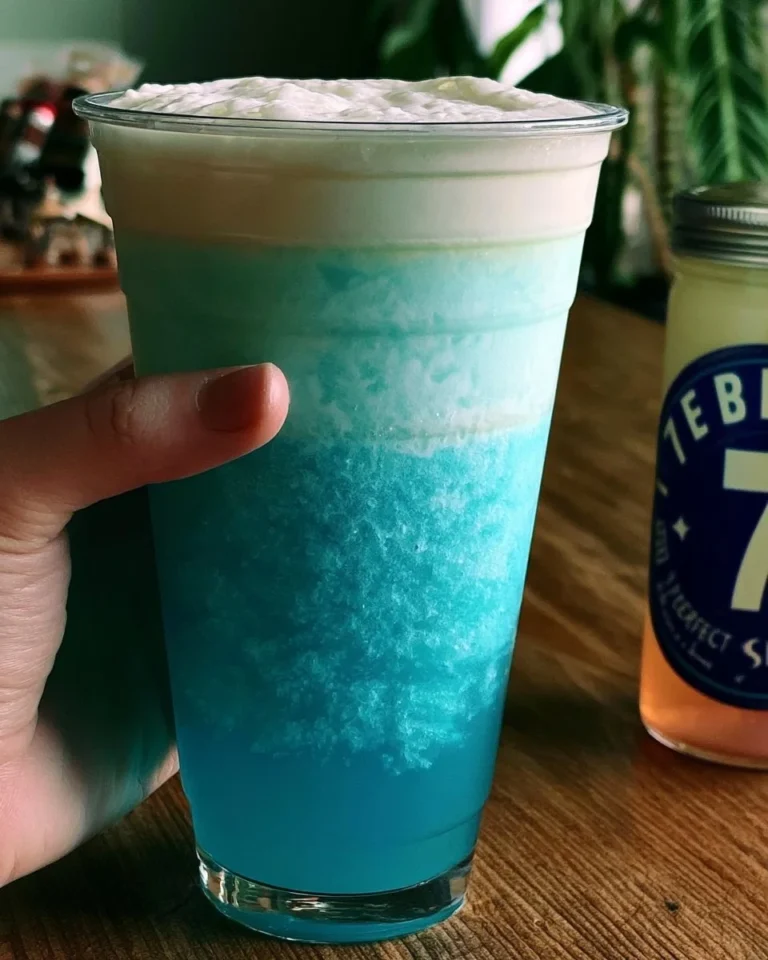 Coconut Vanilla Blue Raspberry Cream beverage for a refreshing taste