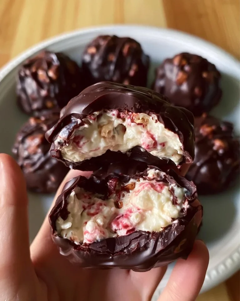 Chocolate-dipped yogurt clusters with a creamy texture and rich coating.