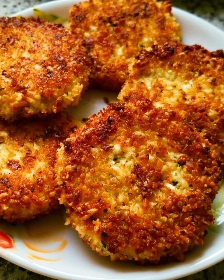 Crispy homemade chicken patties on a plate with dipping sauce