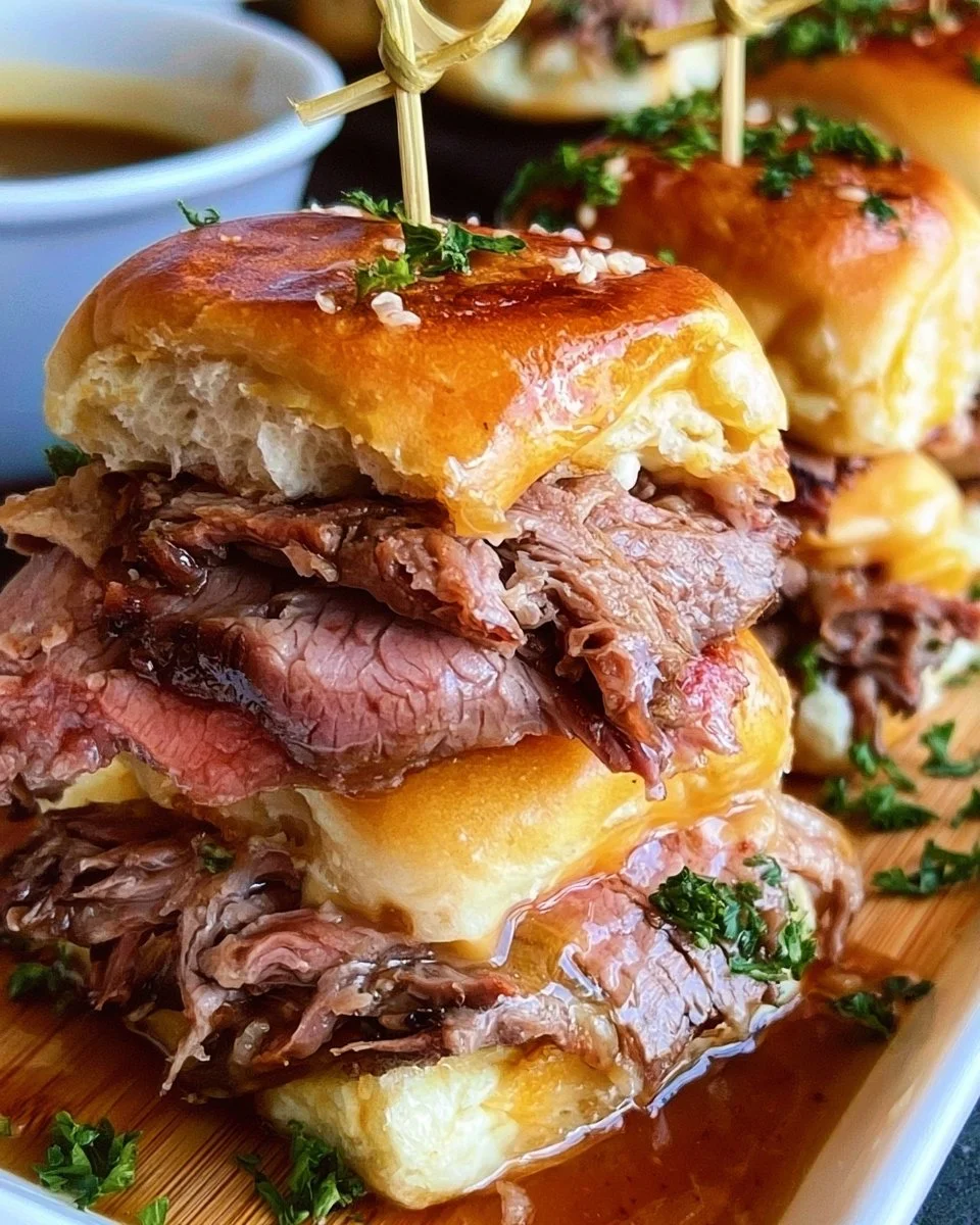 French Dip Sliders with Thin Steak