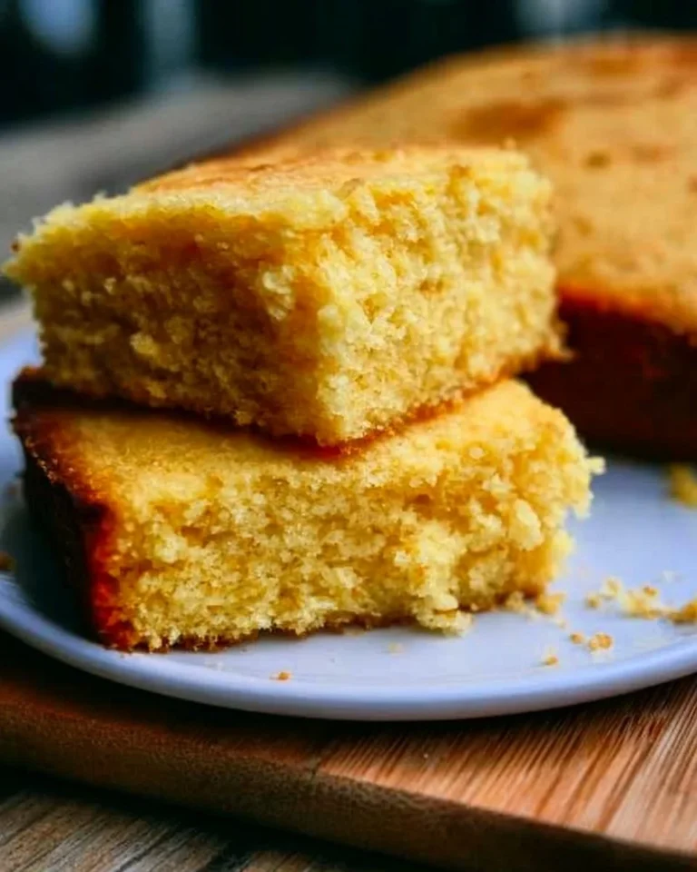 Delicious homemade cornbread fresh out of the oven