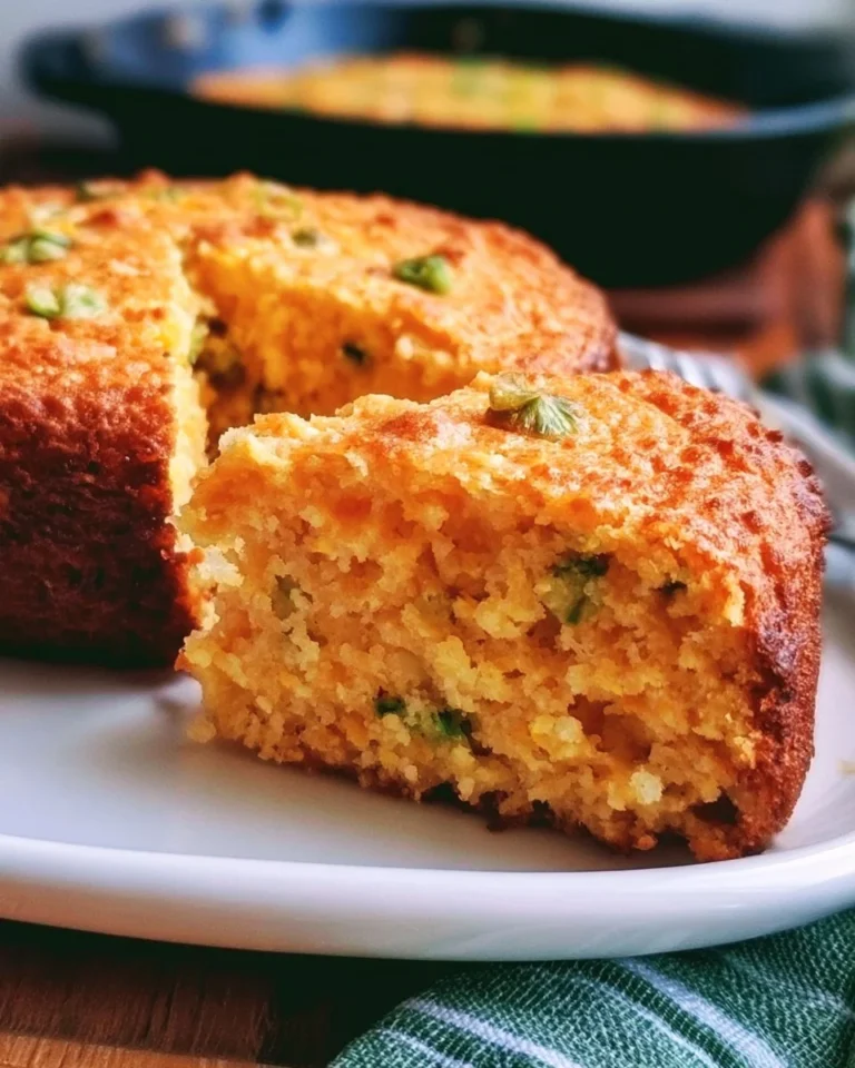 Deliciously baked Mexican-style cornbread with a golden crust