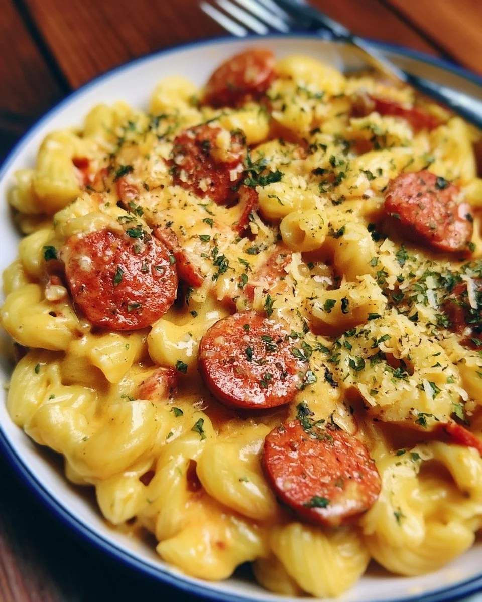 Smoked Sausage Cheddar Pasta Recipe