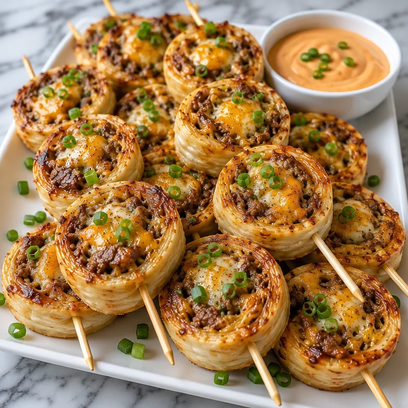 Best Easy Cheeseburger Pinwheels Recipe