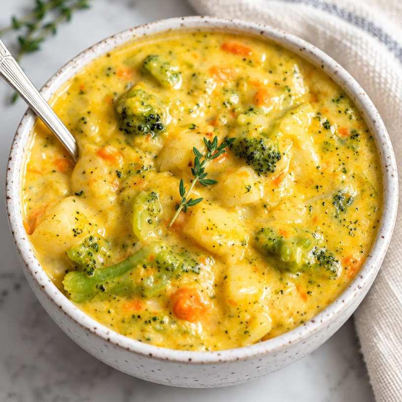 Broccoli Potato Cheese Soup Recipe