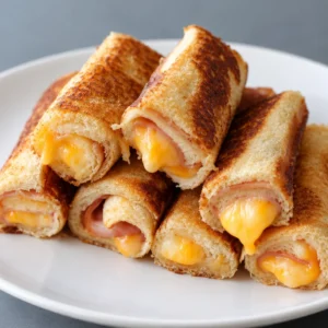 Ultimate grilled cheese roll-ups made with melted cheese and crispy bread