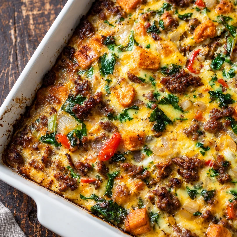 Ultimate Sweet Potato Sausage Breakfast Casserole